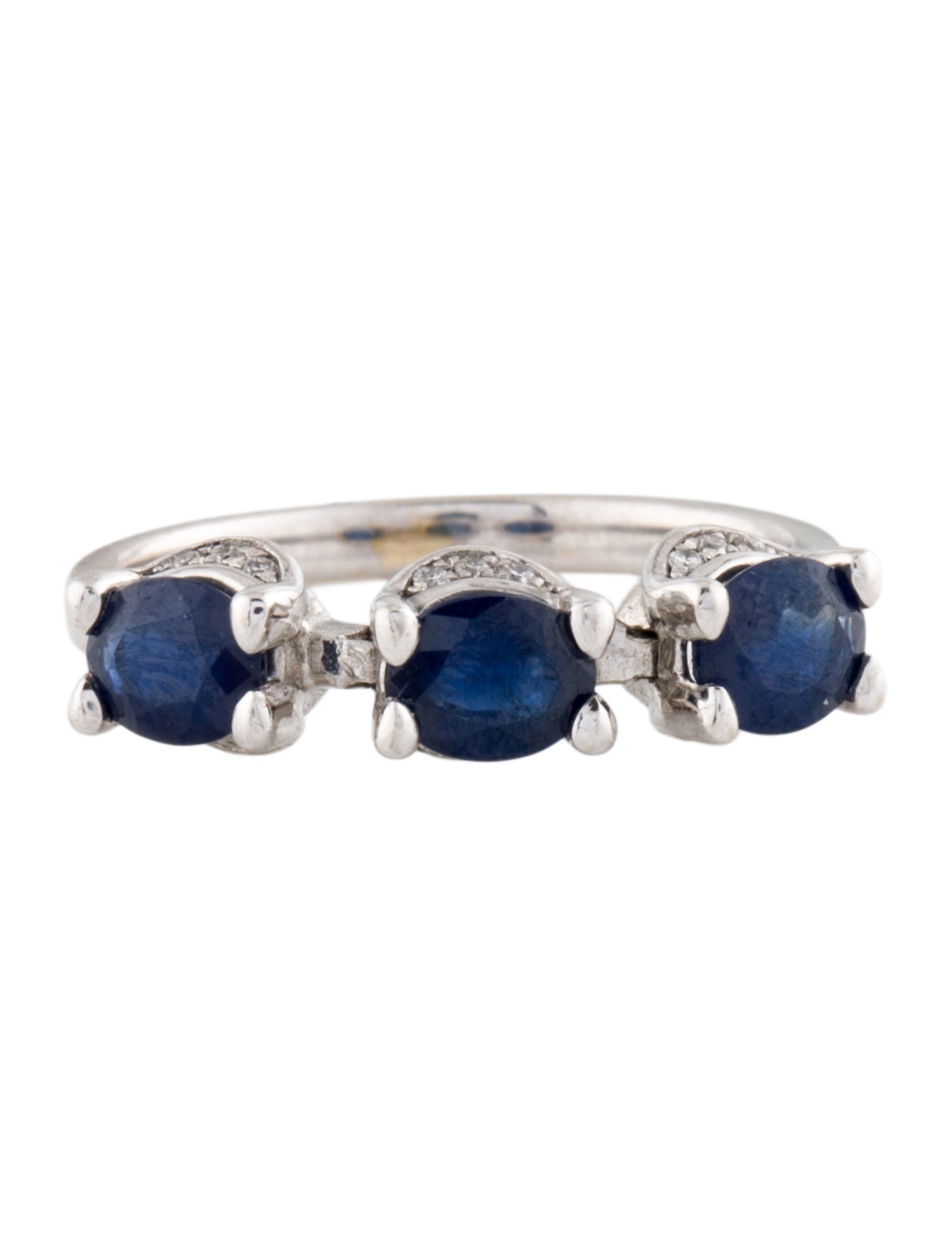 Ring 14K Sapphire & Diamond Band